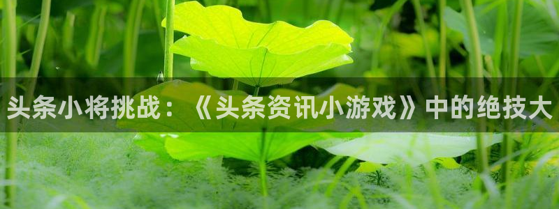 优贝娱乐游戏：头条小将挑战：《头条资讯小游戏》中的绝技大