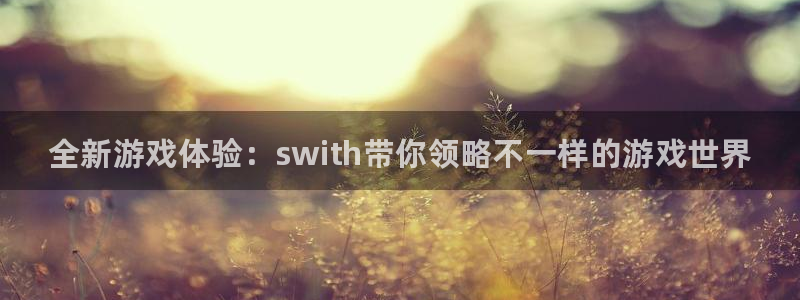 优贝娱乐注册：全新游戏体验：swith带你领略不一样的游戏世